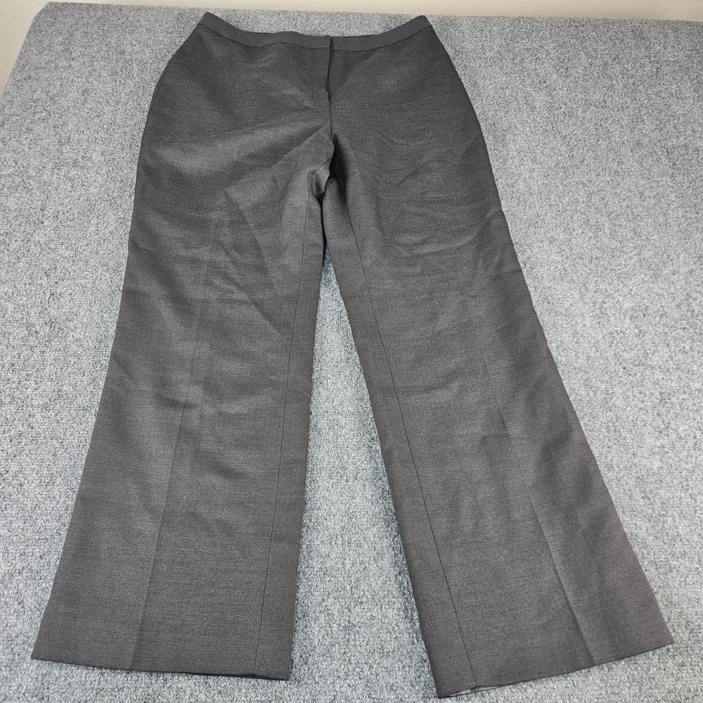 Evan-Picone‎ Suit Womens 12P Petite Dress Pants Charcoal Grey Herringbone Lined
